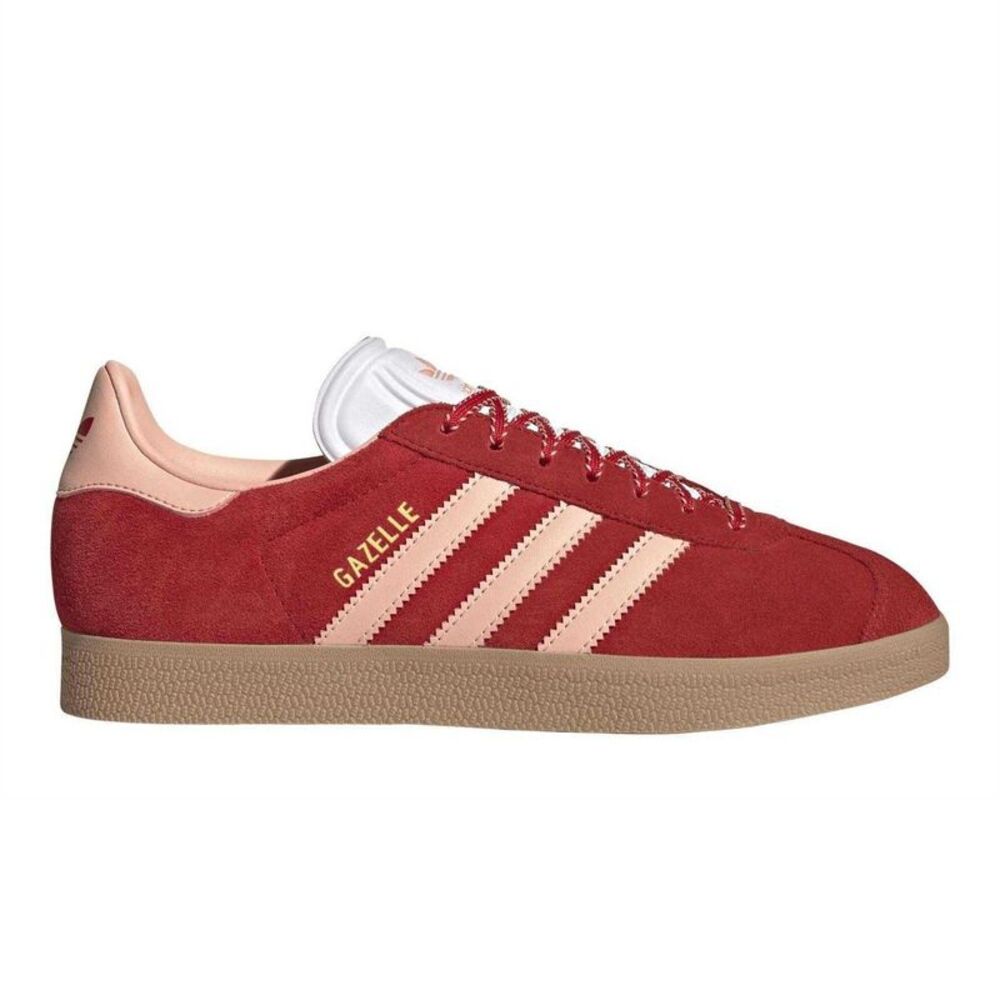 Adidas Womens/Ladies Gazelle Suede Flat Sneakers / Scarlet/Pink
